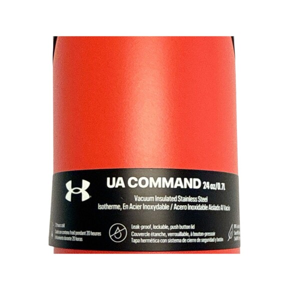 UNDER ARMOR  24 OZ COMMAND BETA 24oz WATER BOTTLE STAINLESS FLIP TOP LID NEW - Picture 8 of 9